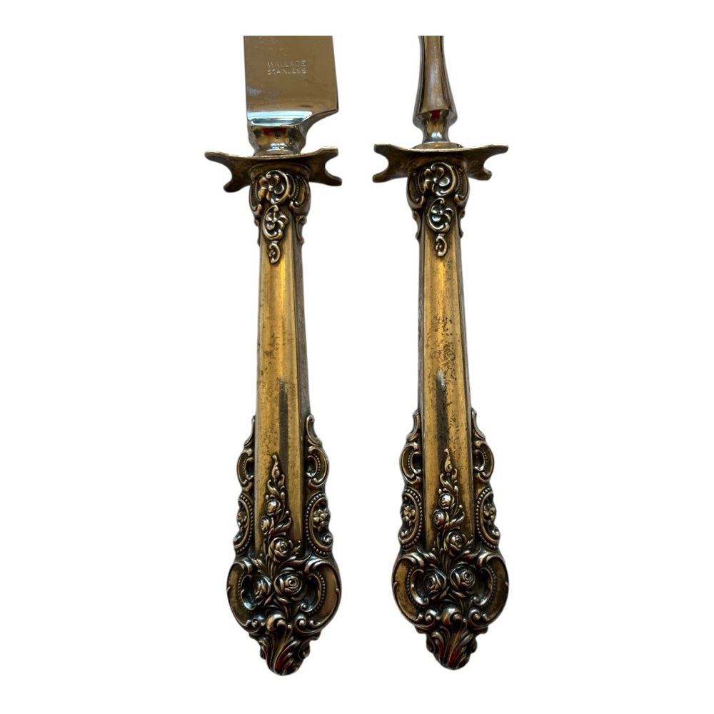 Sterling Carving Set-Wallace Grande Baroque